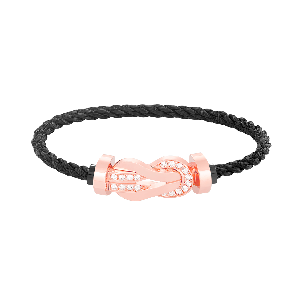 [Angela Jewellery]CHANCE LARGE 8 FIGURE BUCKLE HALF DIAMOND BRACELET ROSE GOLD
