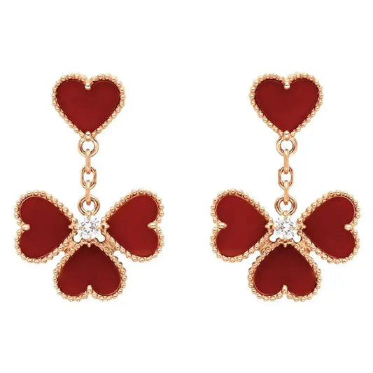 [Angela Jewellery]SWEET CLOVER CARNELIAN EARRINGS