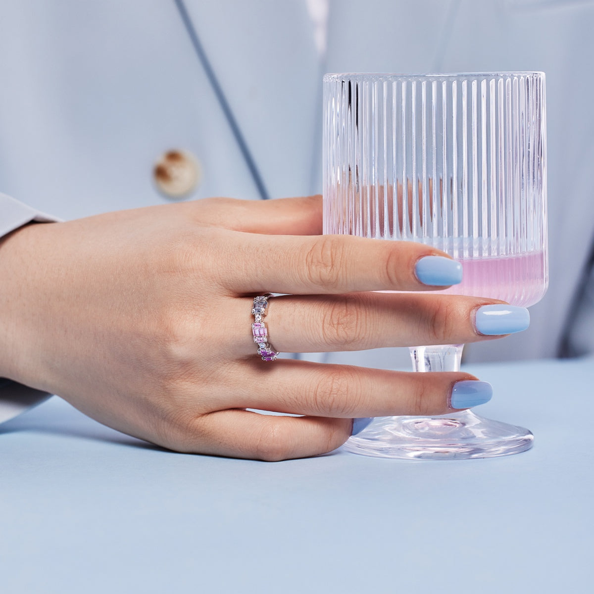 Angela Jewelry]Unique Colorful Emerald Cut Party Ring
