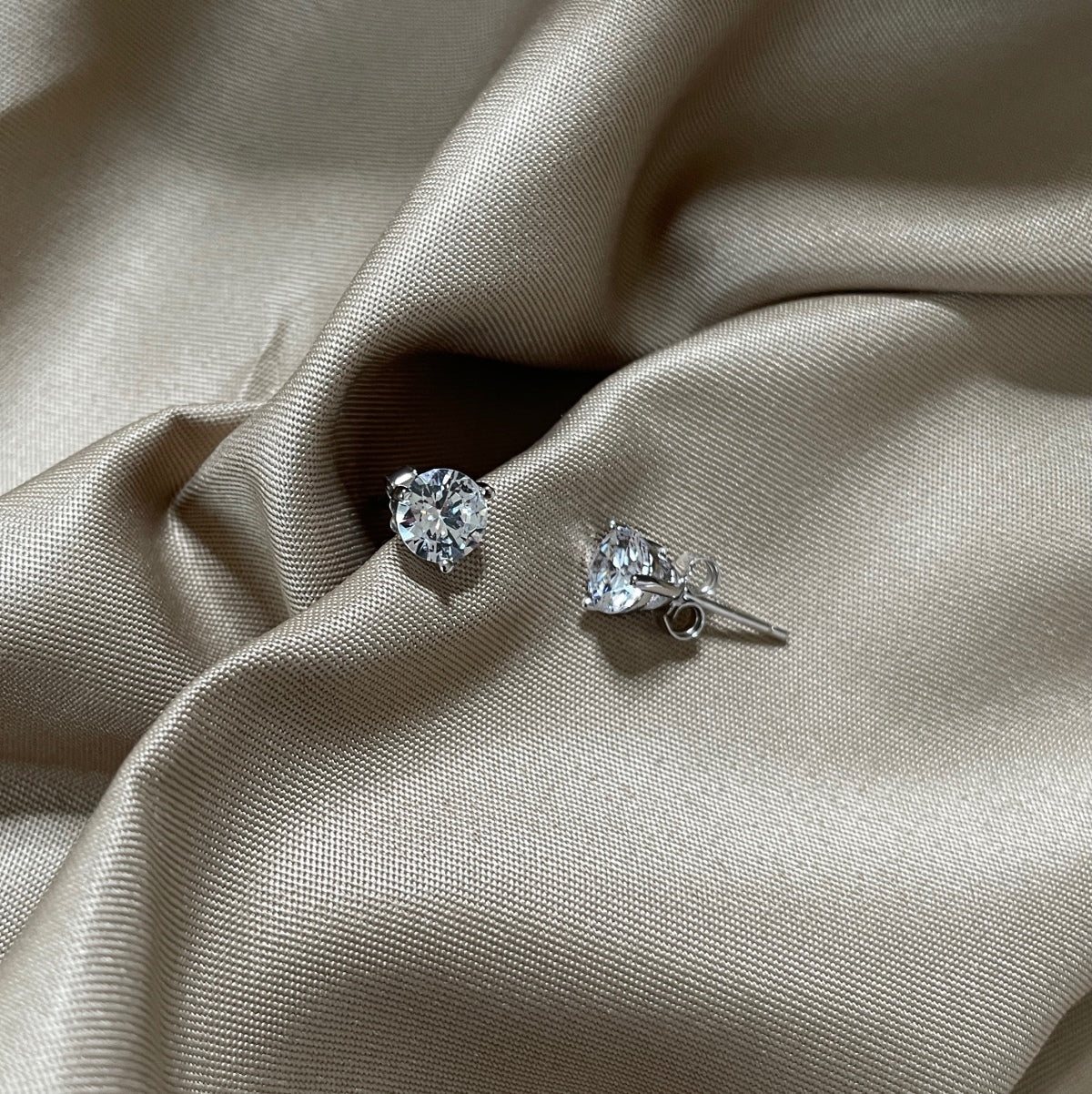 Angela Jewelry]Dainty Round Shape Earrings