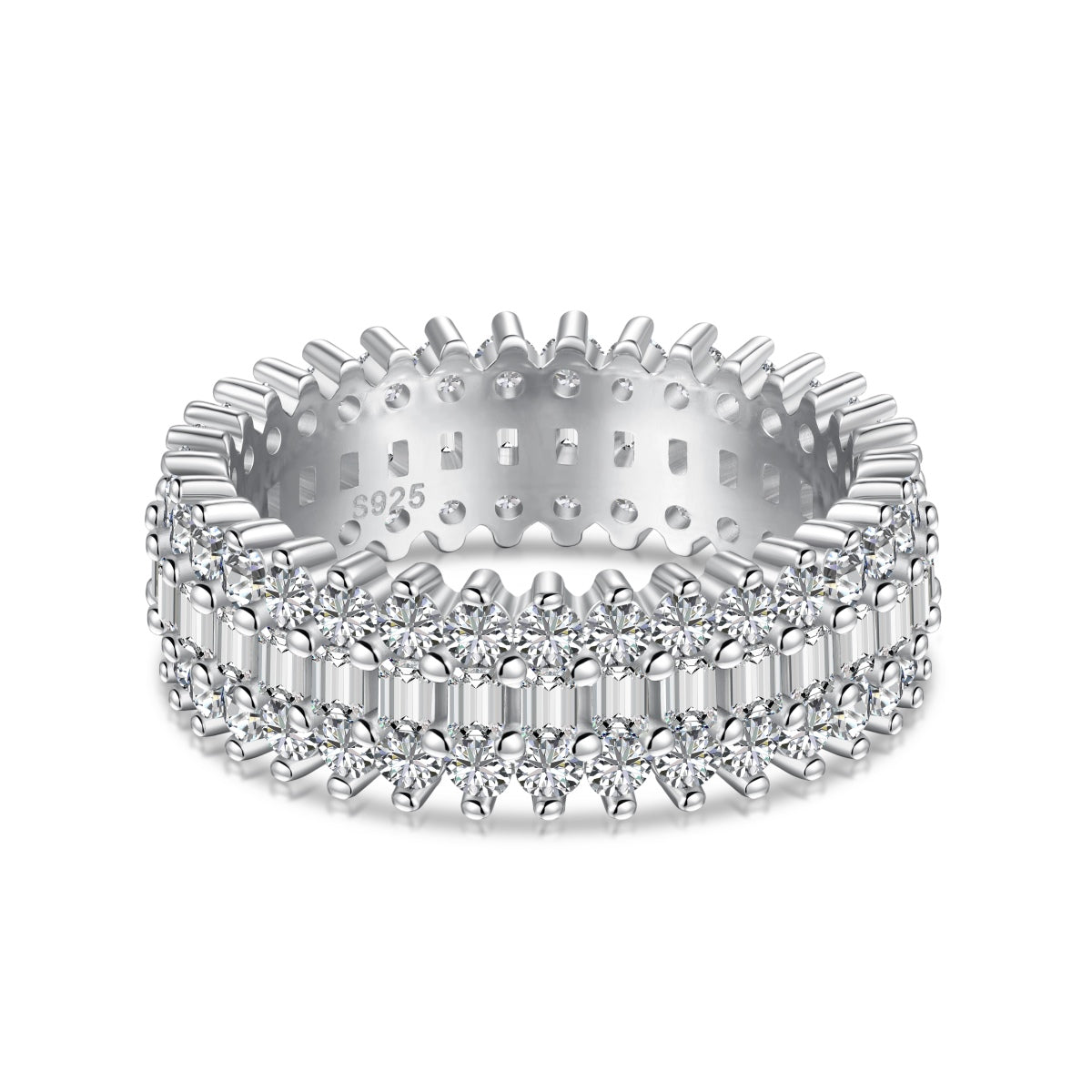 Angela Jewelry]Ornate Colorful Radiant Cut Daily Ring