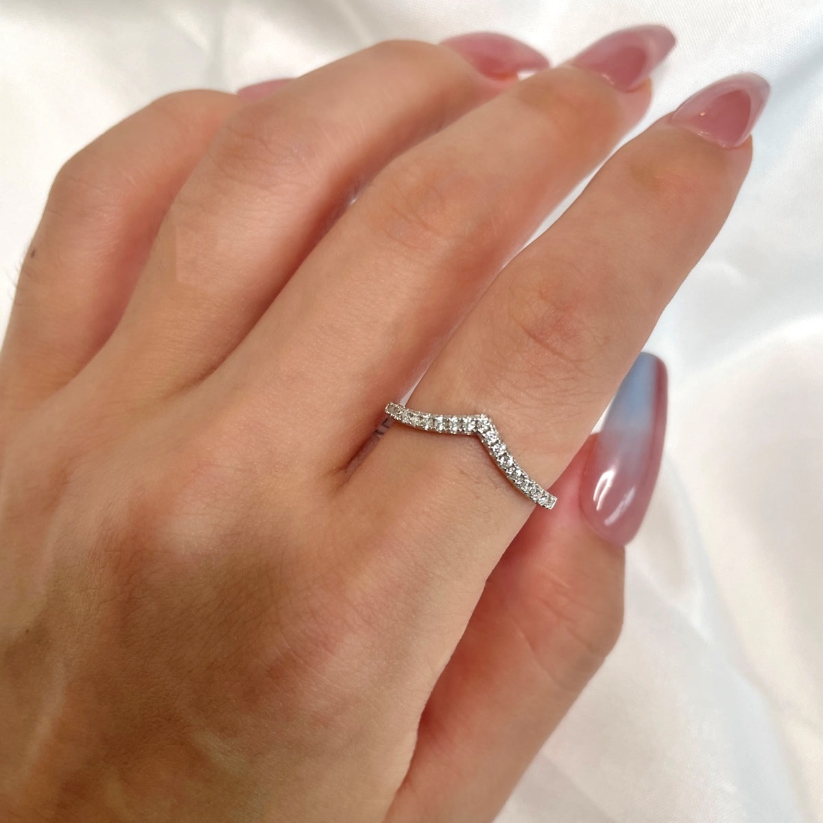 Angela Jewelry]Elaborate Tennis Band Ring