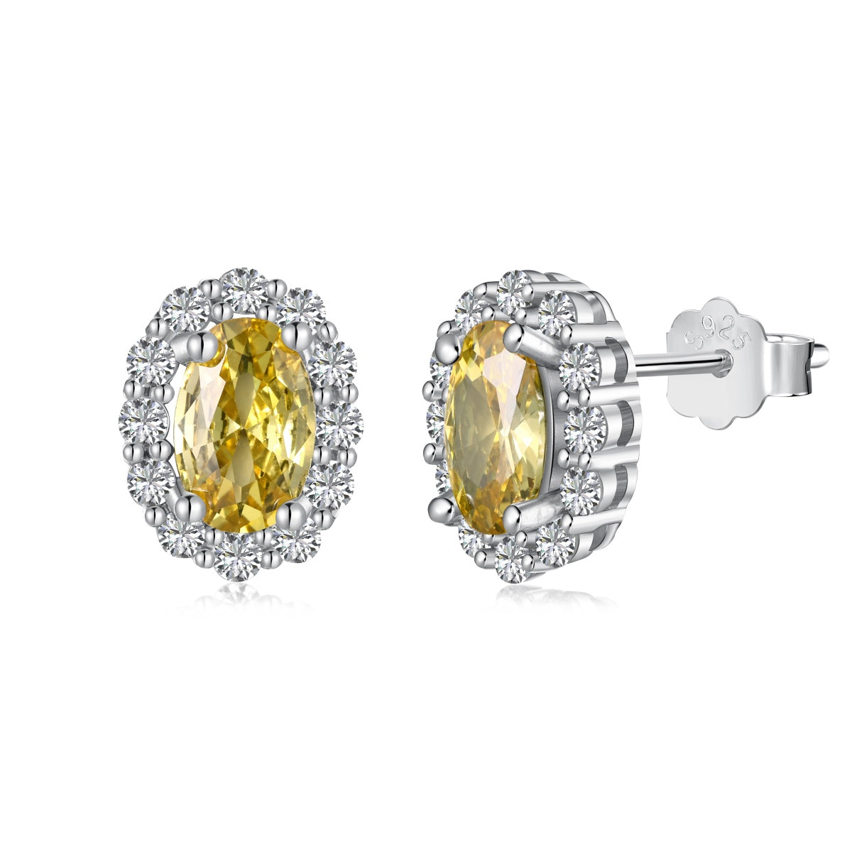 Angela Jewelry]Delicate Unique Oval Cut Daily Earrings