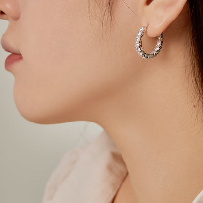 Angela Jewelry]Unique Round Cut Daily Earrings