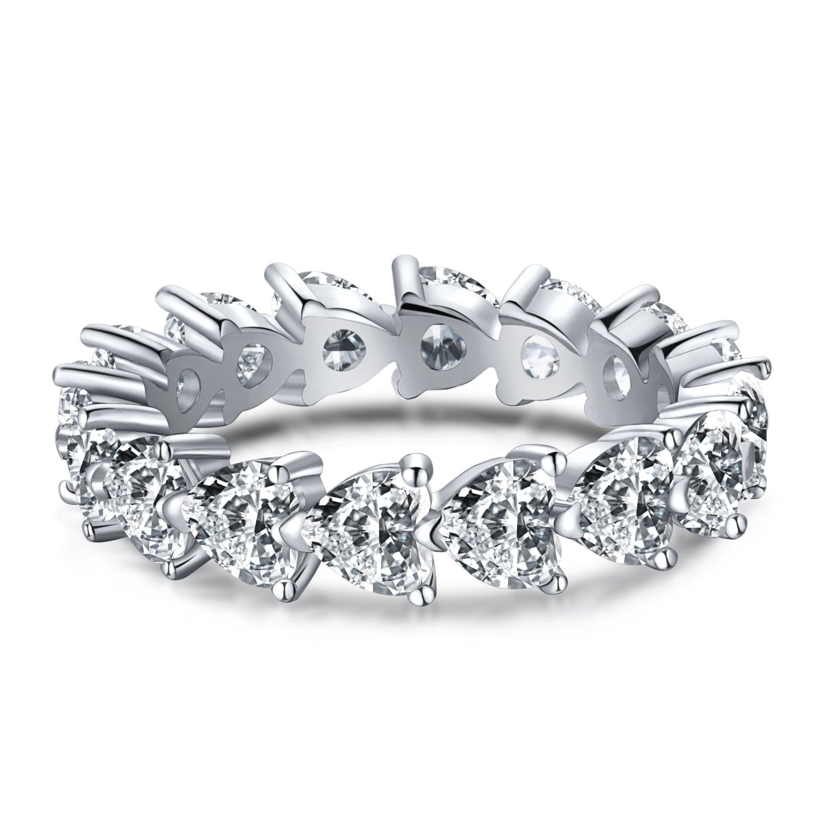 Angela Jewelry]0.25 Carat Radiant Romance Heart Cut Lover Ring