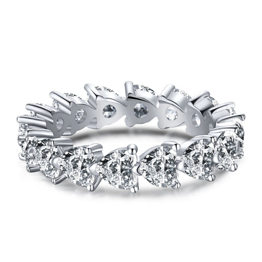 Angela Jewelry]0.25 Carat Radiant Romance Heart Cut Lover Ring