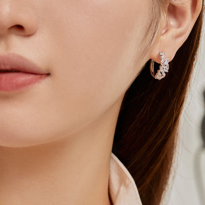 Angela Jewelry]Dazzling Colorful Emerald Cut Daily Earrings