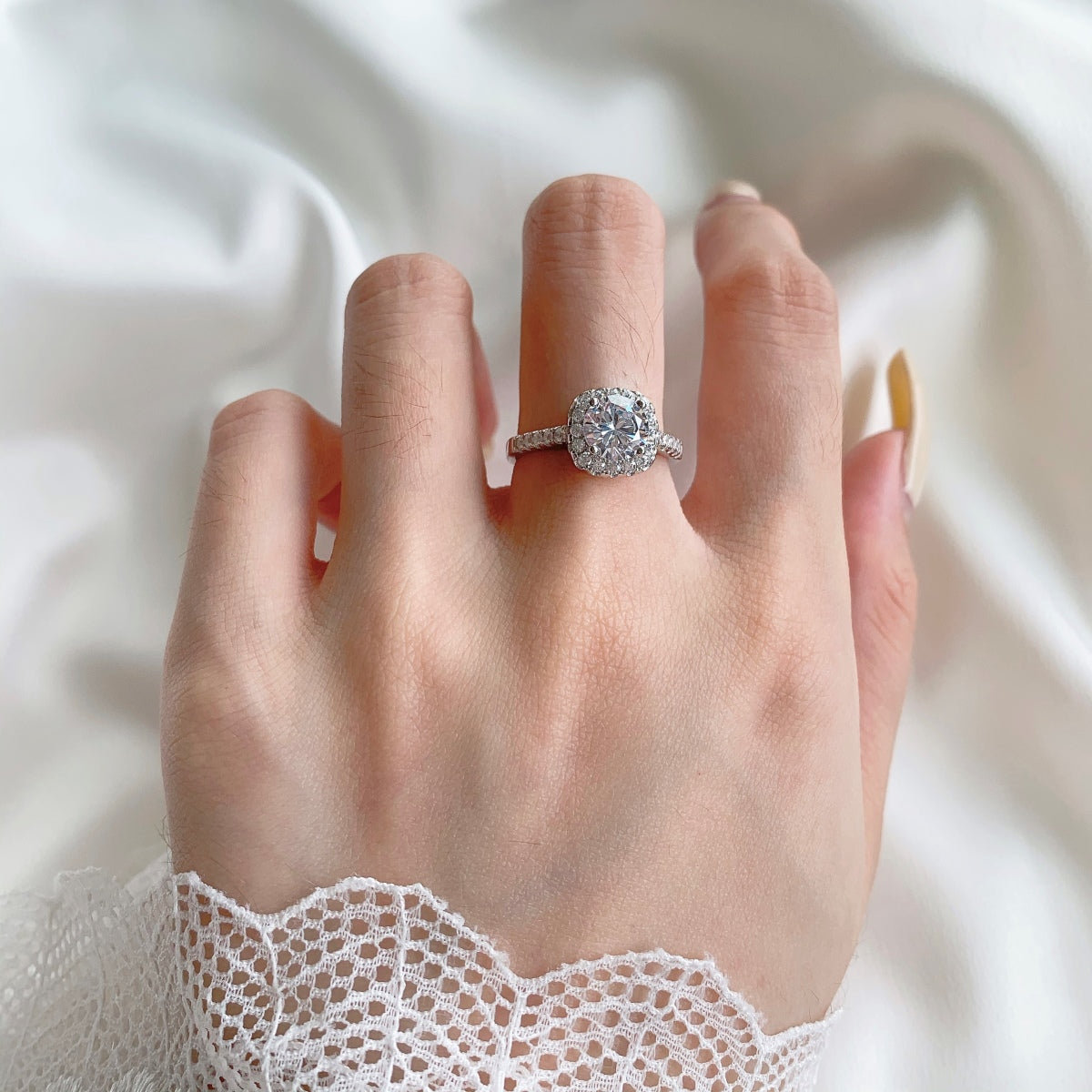 Angela Jewelry]Dazzling Resplendent Round Cut Wedding Ring