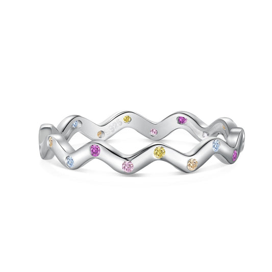 Angela Jewelry]Ornate Vibrant Round Cut Daily Ring