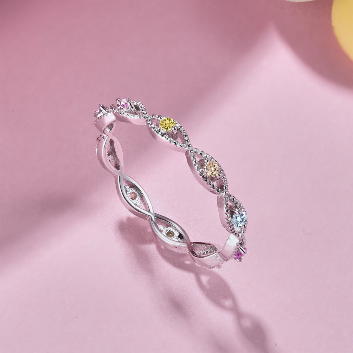 Angela Jewelry]Elegant Energetic Round Cut Daily Ring