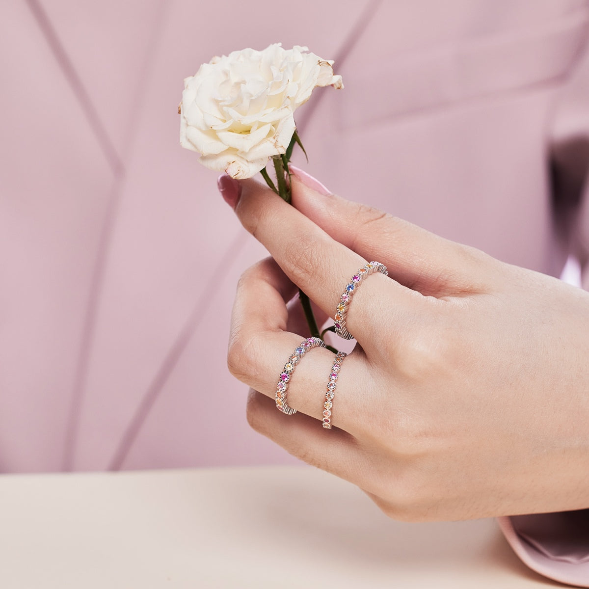 Angela Jewelry]Elegant Energetic Round Cut Daily Ring