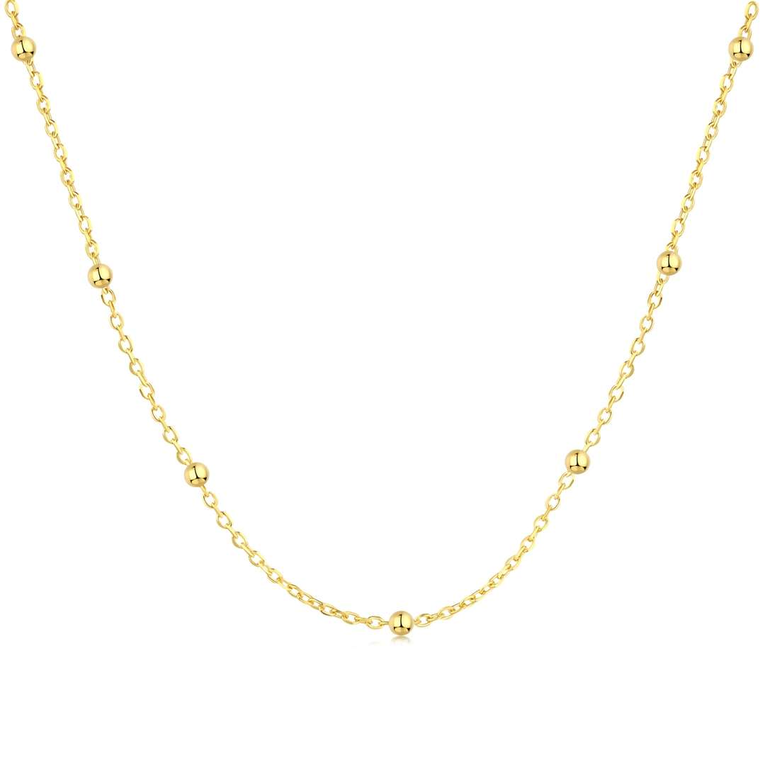 Angela Jewelry]Small Bead Clavicle Chain Simple Necklace
