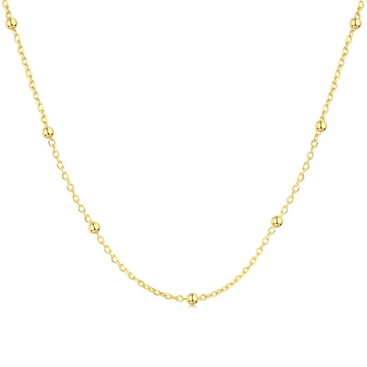 Angela Jewelry]Small Bead Clavicle Chain Simple Necklace