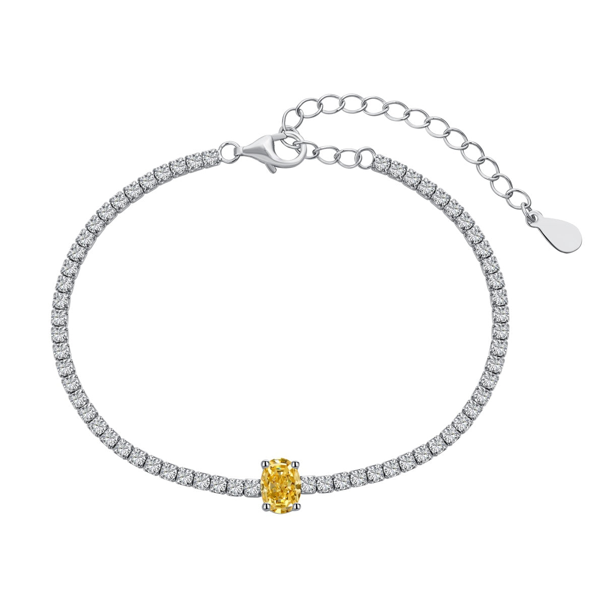 Angela Jewelry]0.75 Carat Exquisite Oval Cut Daily Bracelet