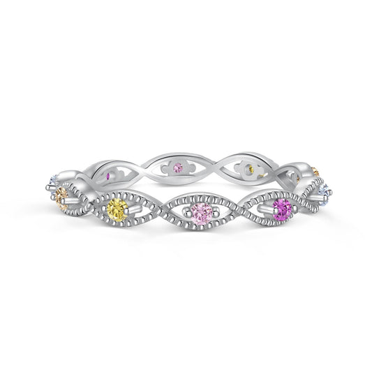 Angela Jewelry]Elegant Energetic Round Cut Daily Ring