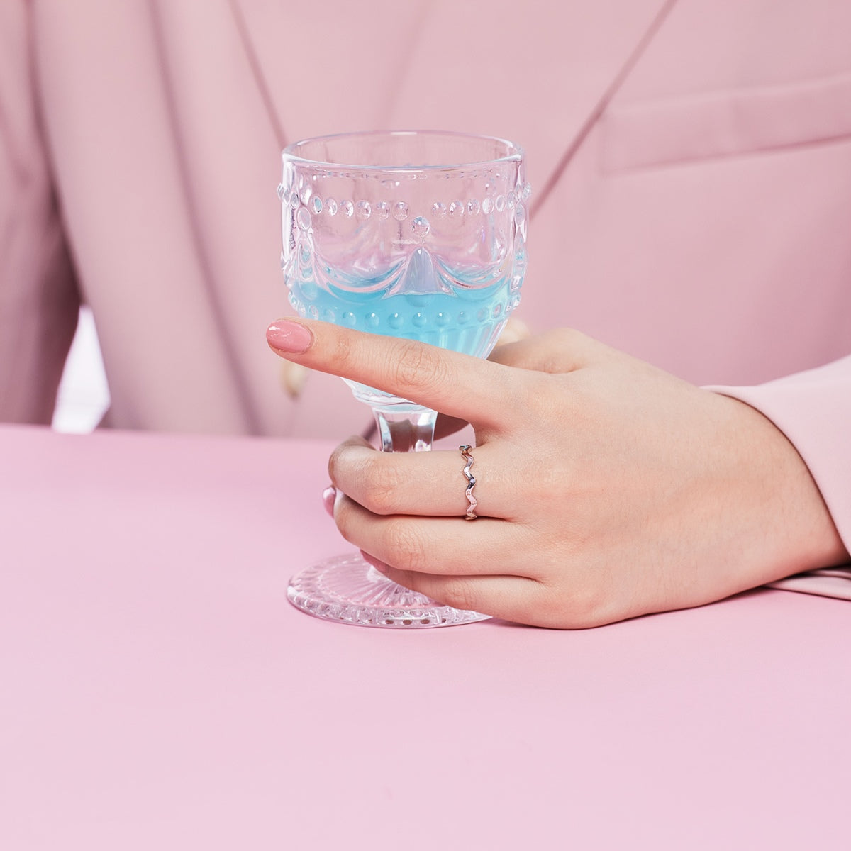 Angela Jewelry]Ornate Vibrant Round Cut Daily Ring