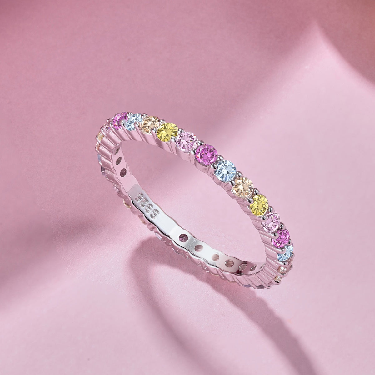 Angela Jewelry]Elegant Vivid Round Cut Daily Ring