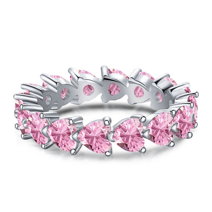 Angela Jewelry]0.25 Carat Radiant Romance Heart Cut Lover Ring