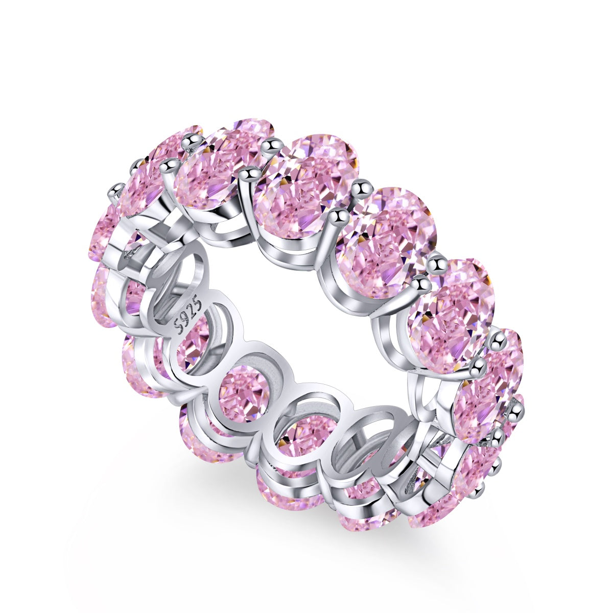 Angela Jewelry]Dainty Elongated Cushion Cut Tennis Ring