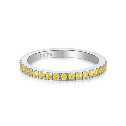 Angela Jewelry]Delicate Sparkling Round Cut Daily Ring