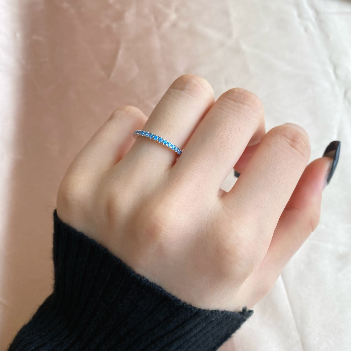 Angela Jewelry]Delicate Sparkling Round Cut Daily Ring