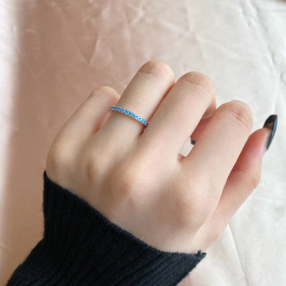 Angela Jewelry]Delicate Sparkling Round Cut Daily Ring