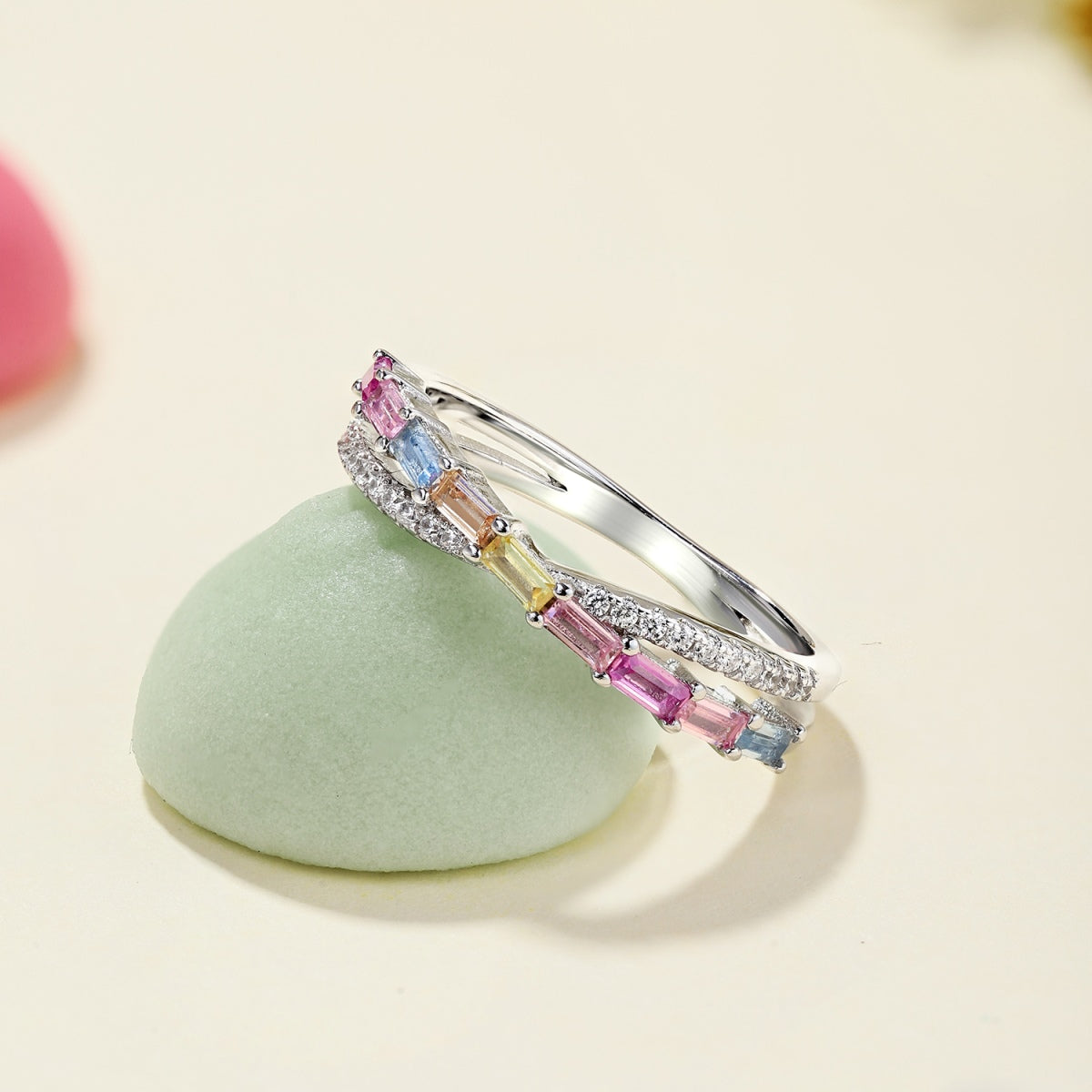 Angela Jewelry]Energetic Elegant Radiant Cut Party Ring