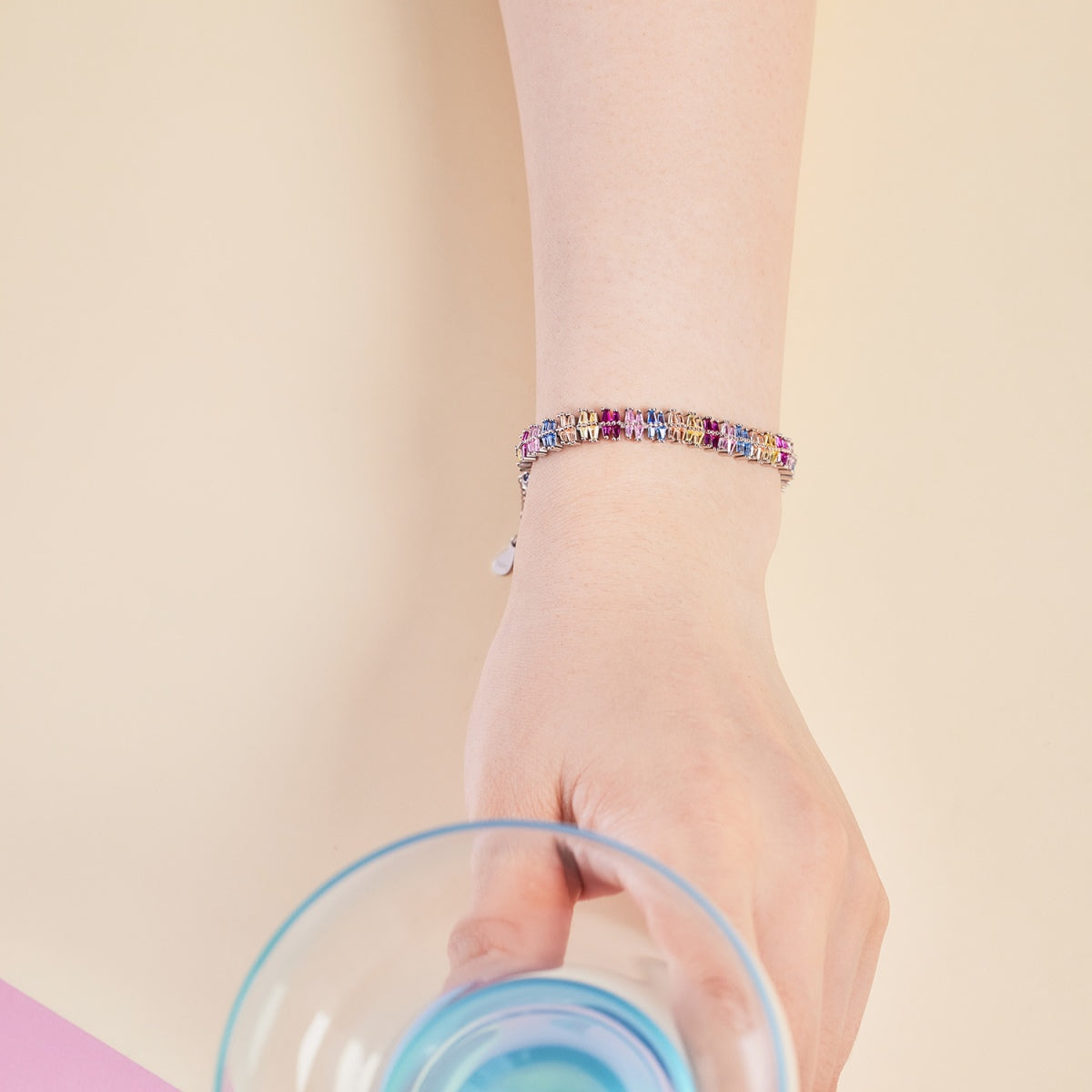 Angela Jewelry]Sparkling Exquisite Multi Cut Party Bracelet