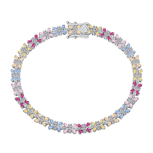 Angela Jewelry]Radiant Colorful Emerald Cut Party Bracelet