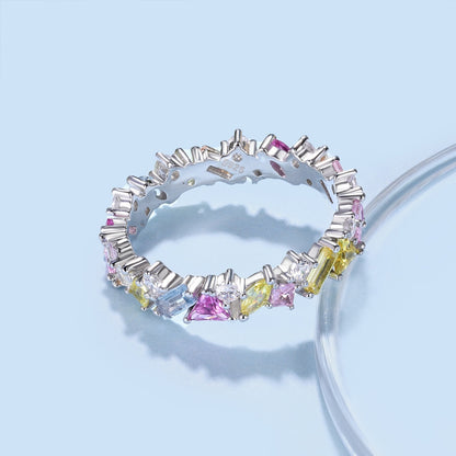 Angela Jewelry]Dazzling Polychromatic Multi cut Daily Ring