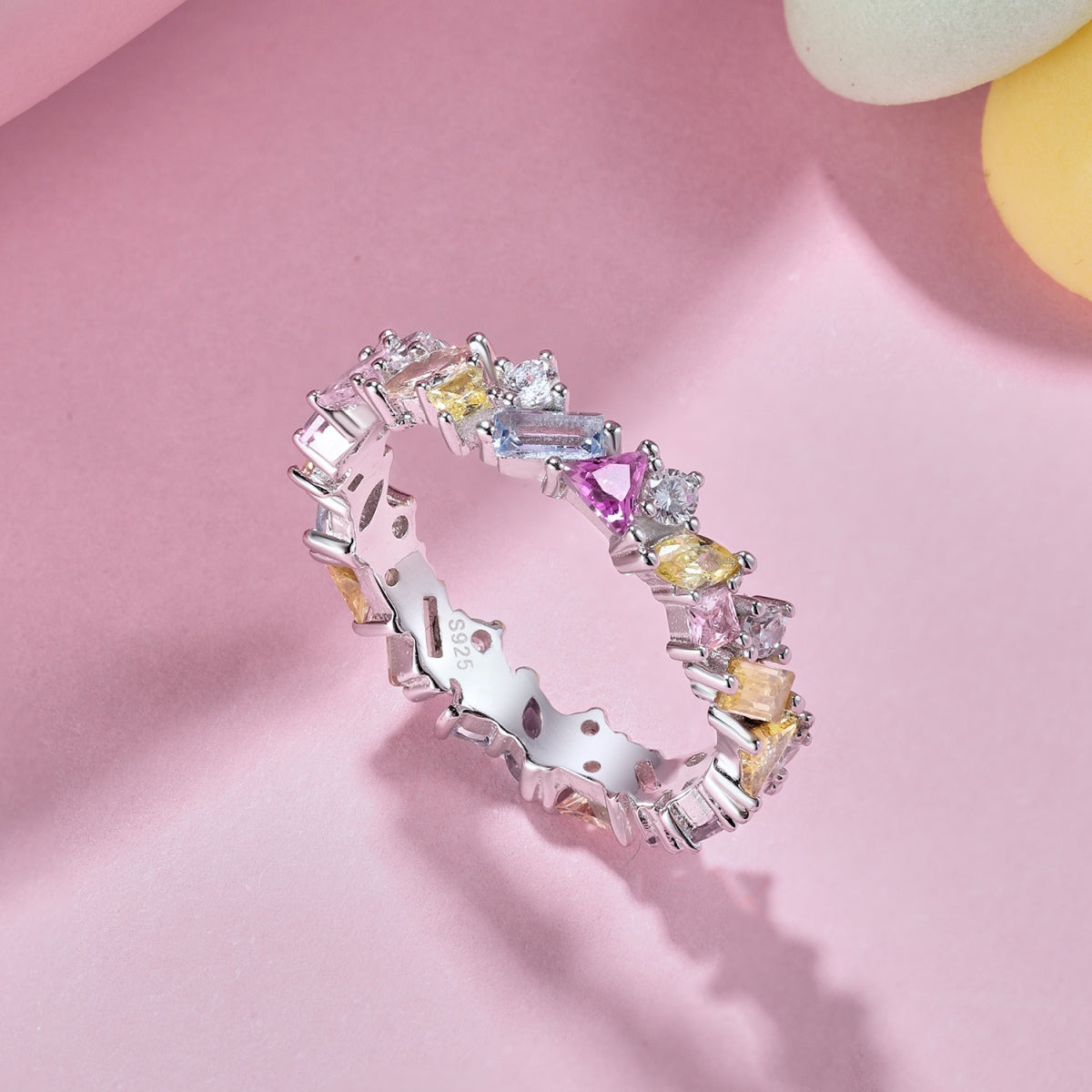 Angela Jewelry]Dazzling Polychromatic Multi cut Daily Ring