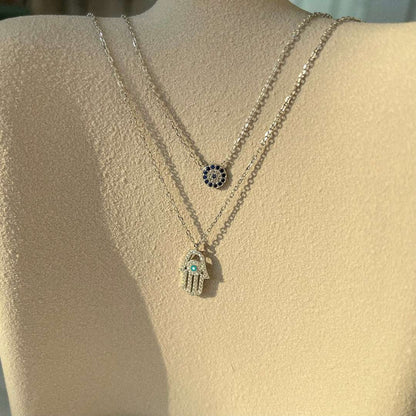[Angela Jewellery]Angela Jewelleryn Eye Hamsa Palm Necklace