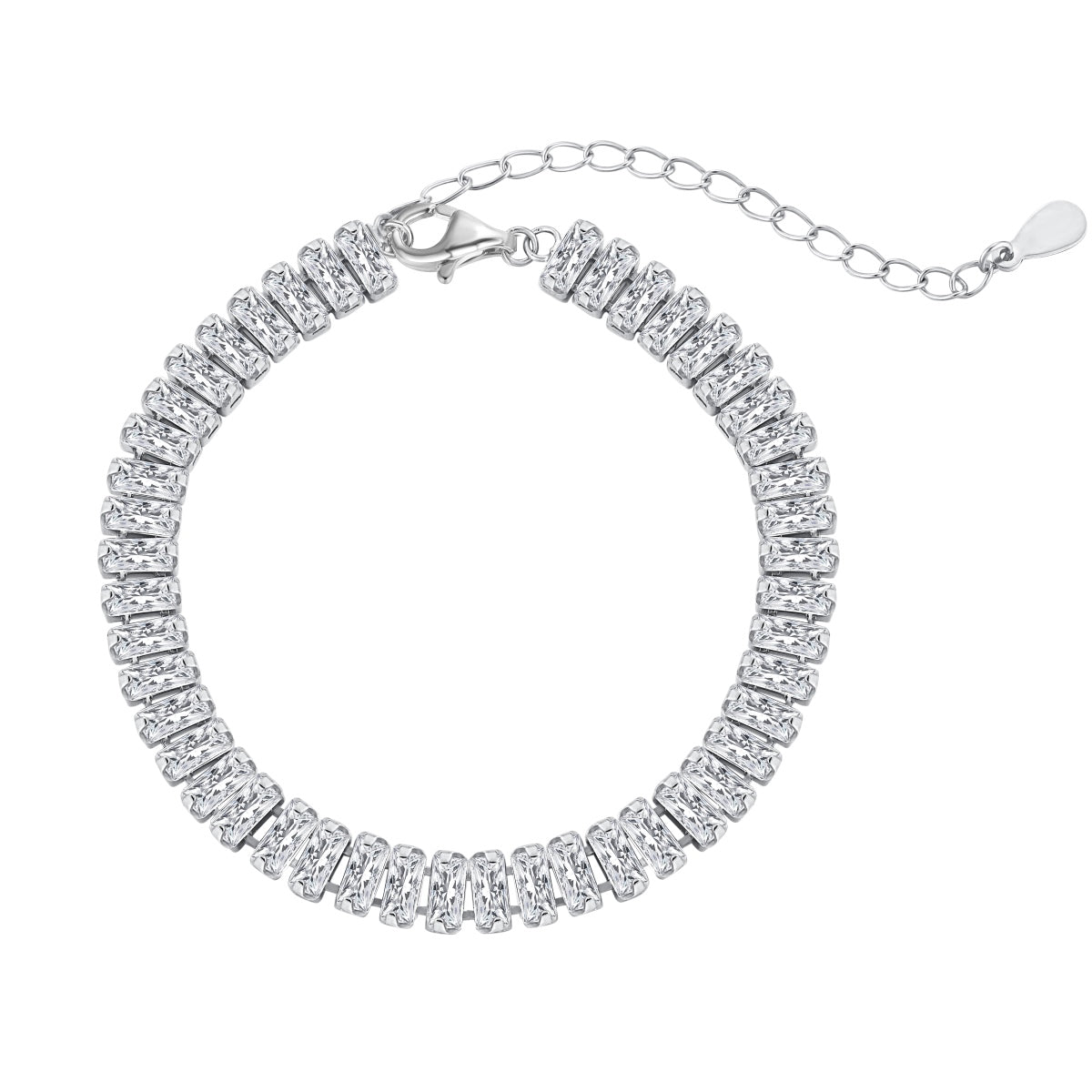 Angela Jewelry]Exquisite Emerald Cut Daily Bracelet