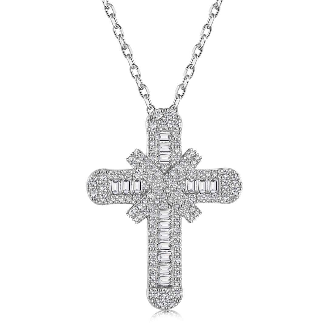 Angela Jewelry]Gypsophila With Dimonds Necklace
