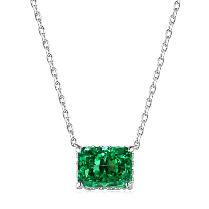 Angela Jewelry]Luxurious Square Shape Colorful Necalack