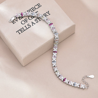 Angela Jewelry]Unique Colorful Flower Shape Daily Bracelet
