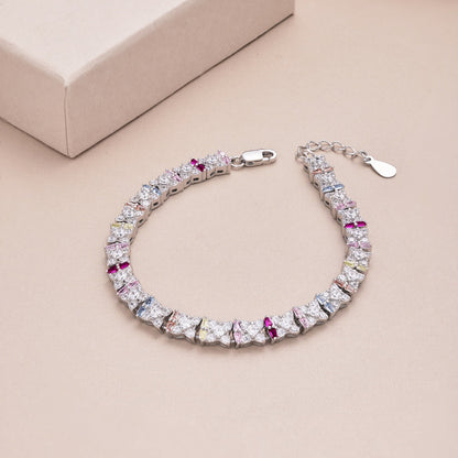 Angela Jewelry]Unique Colorful Flower Shape Daily Bracelet