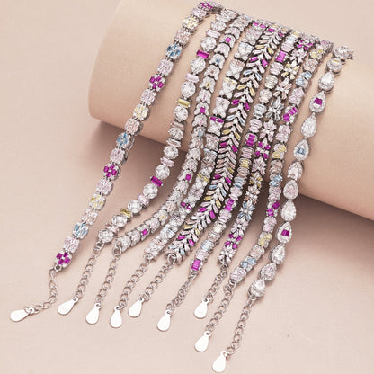 Angela Jewelry]Unique Colorful Flower Shape Daily Bracelet