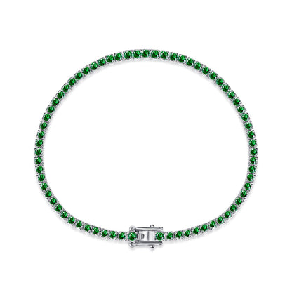 Angela Jewelry]Dazzling Colorful Round Cut Daily Bracelet