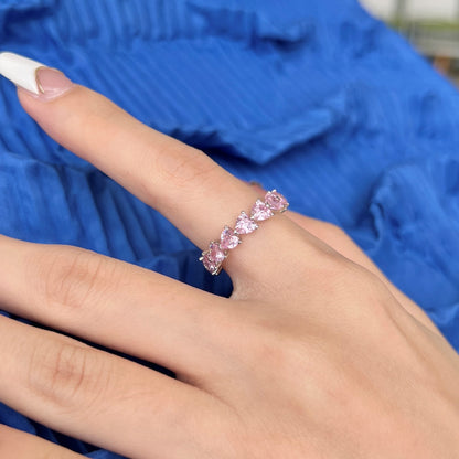 Angela Jewelry]0.25 Carat Radiant Romance Heart Cut Lover Ring