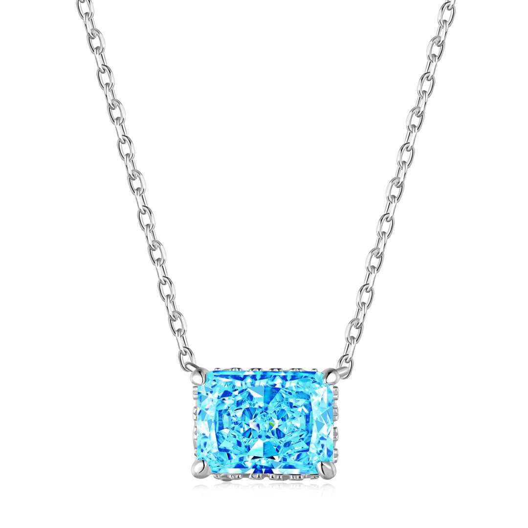 Angela Jewelry]Luxurious Square Shape Colorful Necalack