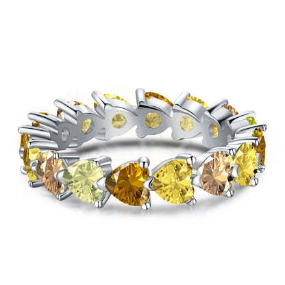 Angela Jewelry]0.25 Carat Radiant Romance Heart Cut Lover Ring