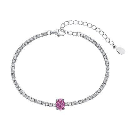 Angela Jewelry]0.75 Carat Exquisite Oval Cut Daily Bracelet