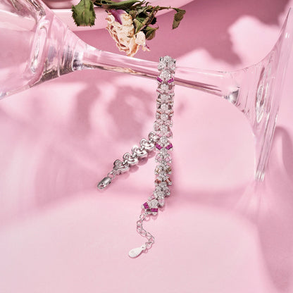 Angela Jewelry]Dainty Exquisite Flower Shape Daily Bracelet