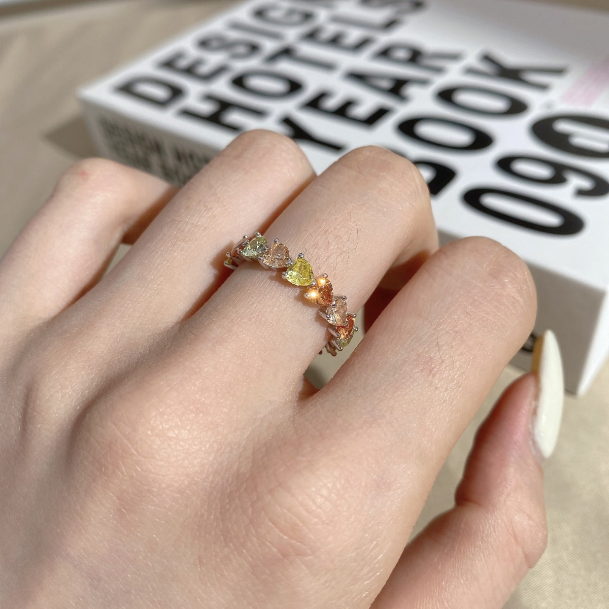 Angela Jewelry]0.25 Carat Radiant Romance Heart Cut Lover Ring