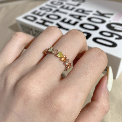 Angela Jewelry]0.25 Carat Radiant Romance Heart Cut Lover Ring