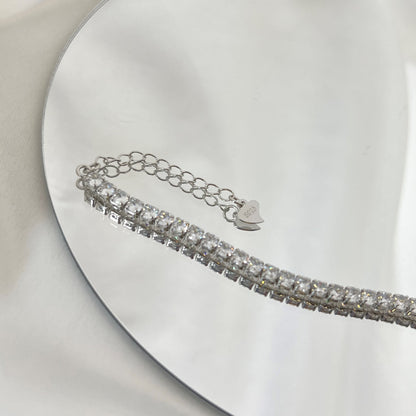 Angela Jewelry]Sparkling Round Cut Daily Bracelet