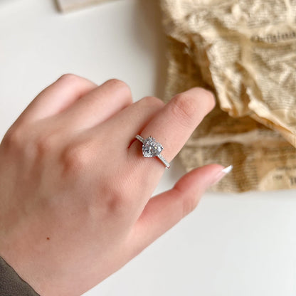 Angela Jewelry]2.0 Carat Dazzling Lustrous Heart Cut Lover Ring