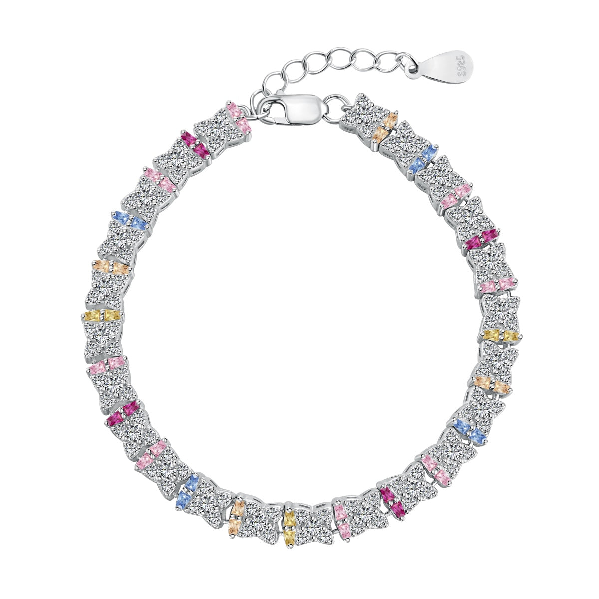 Angela Jewelry]Unique Colorful Flower Shape Daily Bracelet