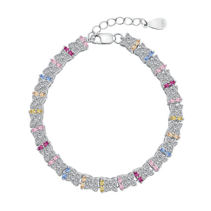 Angela Jewelry]Unique Colorful Flower Shape Daily Bracelet
